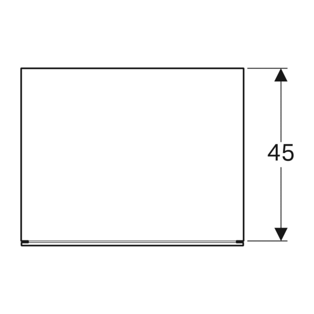 Geberit Seitenschrank Xeno2 58x20x46,2cm, mit Schublade, matt/greige