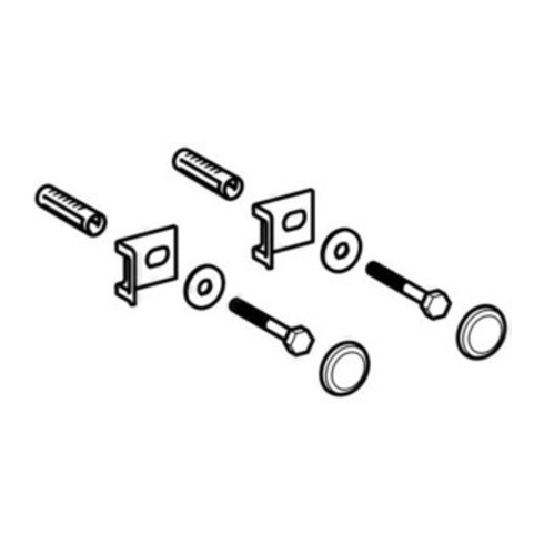 Geberit Set de fixation pour urinoir chrome, avec caches, 2 pièces