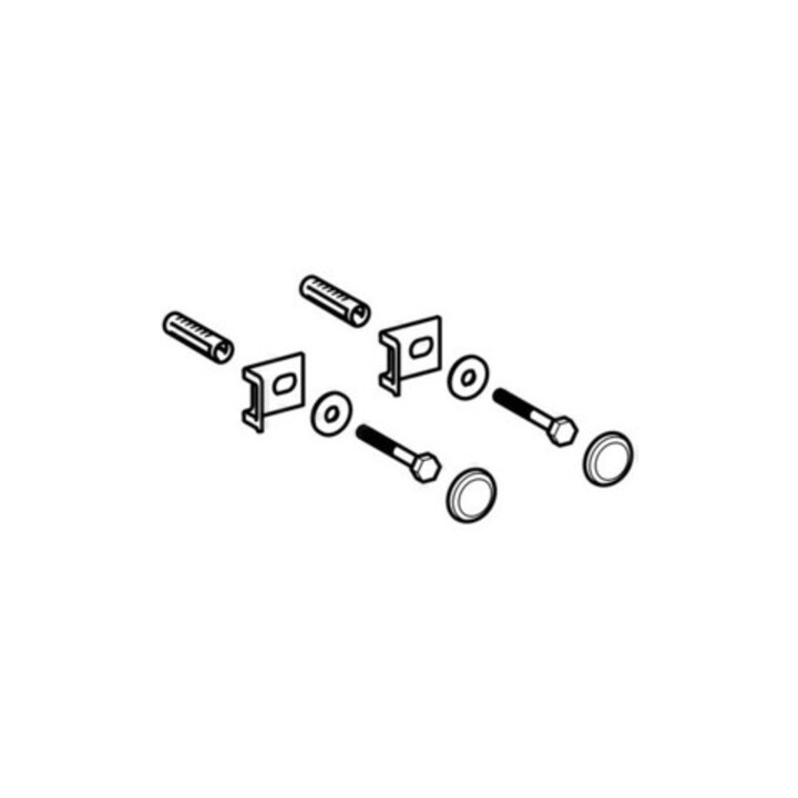 Geberit Set de fixation pour urinoir chrome, avec caches, 2 pièces