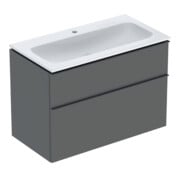 Geberit Set de meuble vasque iCon 90x63x48 cm, blanc, Ko/Fr/Gr lave mat