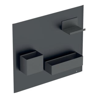 Geberit Set de mur magnétique Acanto 44,9x38,8x7,5 cm, noir/noir mat