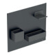 Geberit Set de mur magnétique Acanto 44,9x38,8x7,5 cm, noir/noir mat-1