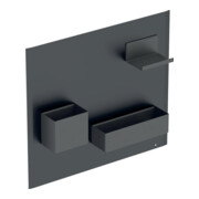 Geberit Set de mur magnétique Acanto 44,9x38,8x7,5 cm, noir/noir mat