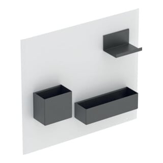 Geberit Set de panneau magnétique Acanto 44,9x38,8x7,5 cm, blanc/blanc brillant