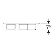 Geberit Set de panneau magnétique Acanto 44,9x38,8x7,5 cm, blanc/blanc brillant-4