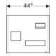 Geberit Set de panneau magnétique Acanto 44,9x38,8x7,5 cm, blanc/blanc brillant