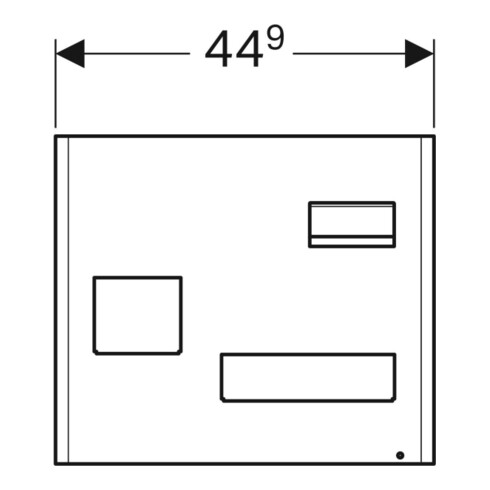 Geberit Set de panneau magnétique Acanto 44,9x38,8x7,5 cm, blanc/blanc brillant