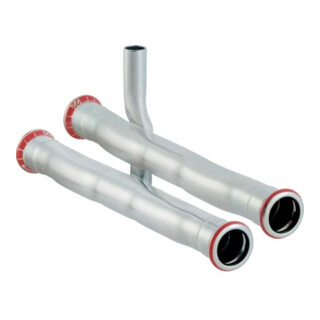 Geberit Set de raccord en T Mapress C-St. d= 18x15mm, pour retour, galvanisé extérieur