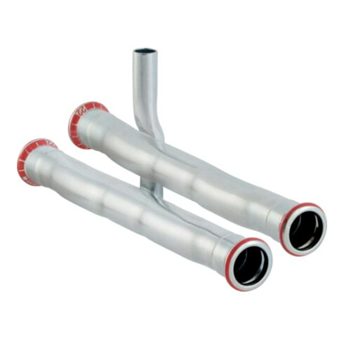 Geberit Set de raccord en T Mapress C-St. d= 22x15mm, pour retour, zingué extérieur