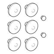 Geberit Set de Tampons Courreges/Mango pour Abattant WC