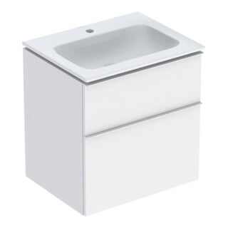 Geberit Set meuble lavabo iCon 60x63x48 cm, blanc mat, poignée blanche mat