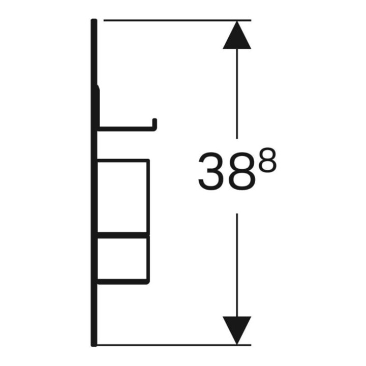 Geberit Set mur magnétique Acanto 44,9x38,8x7,5 cm, sable/sable mat