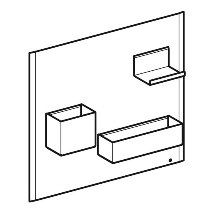 Geberit Set mur magnétique Acanto 44,9x38,8x7,5 cm, sable/sable mat