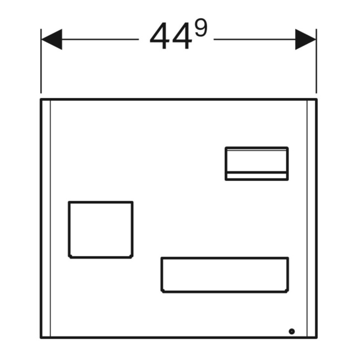 Geberit Set mur magnétique Acanto 44,9x38,8x7,5 cm, sable/sable mat