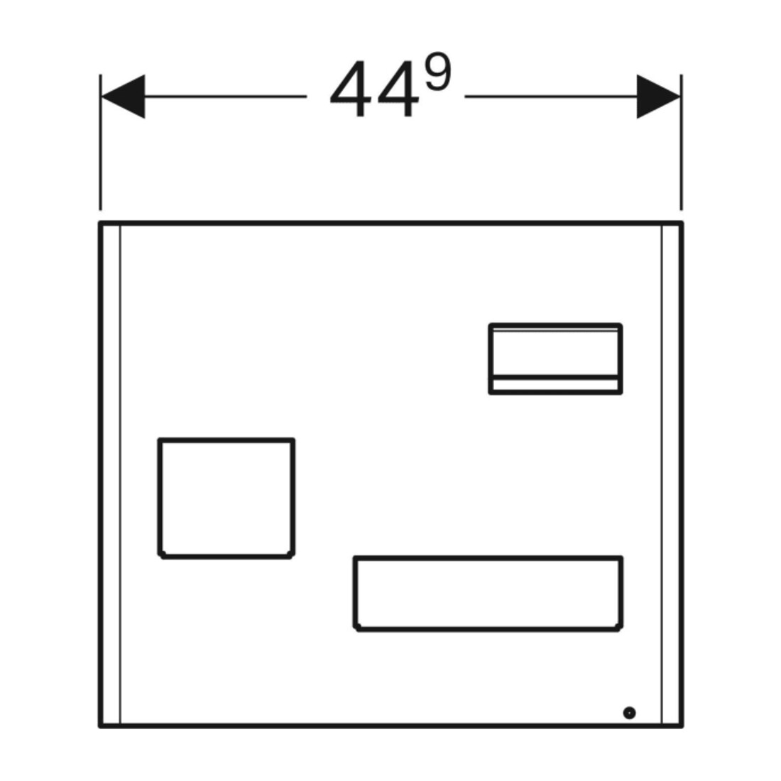 Geberit Set mur magnétique Acanto 44,9x38,8x7,5 cm, sable/sable mat