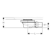 Geberit Setaplano Bonde de receveur de douche pour surface de douche, avec support siphon, 50 mm-3