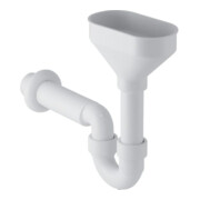 Geberit Siphon coudé d'évacuation Ø 50 mm, avec entonnoir ovale, pour appareils, blanc