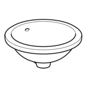 Geberit Sous-meuble lavabo VariForm 39 cm, sans robinet, avec trop-plein, rond, blanc K-Tect-5