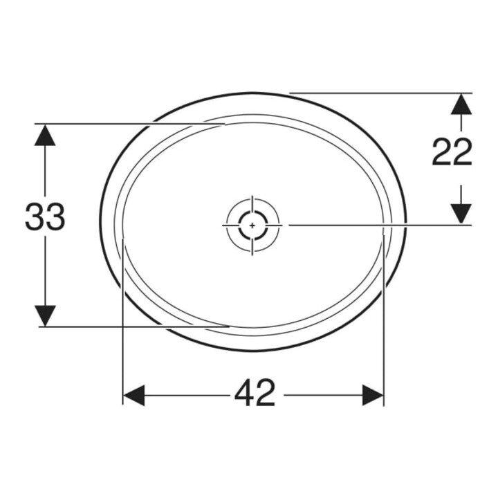 Geberit Sous-meuble lavabo VariForm 49,5x42 cm, sans trop-plein, blanc K-Tect