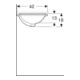 Geberit Sous-meuble lavabo VariForm 49,5x42 cm, sans trop-plein, blanc K-Tect