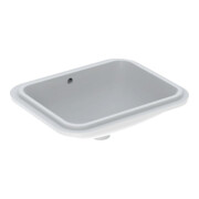 Geberit Sous-meuble lavabo VariForm 53x44 cm, sans trop-plein, avec siphon, droite, verre US / blanc