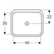Geberit Sous-meuble lavabo VariForm 53x44 cm, sans trop-plein, verre blanc-4