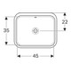 Geberit Sous-meuble lavabo VariForm 53x44cm, sans évacuation, avec trop-plein, droit, blanc K-Tect-5