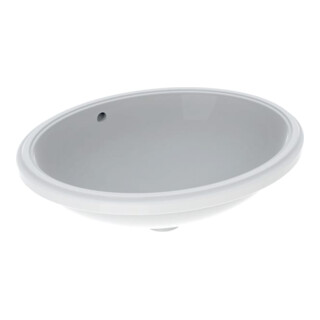 Geberit Sous-meuble lavabo VariForm 56x46 cm, sans trop-plein, avec trou, verre US/blanc