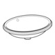 Geberit Sous-meuble lavabo VariForm 56x46 cm, sans trop-plein, avec trou, verre US/blanc-4