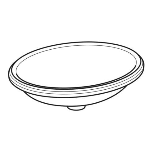 Geberit Sous-meuble lavabo VariForm 56x46 cm, sans trop-plein, verre US/blanc
