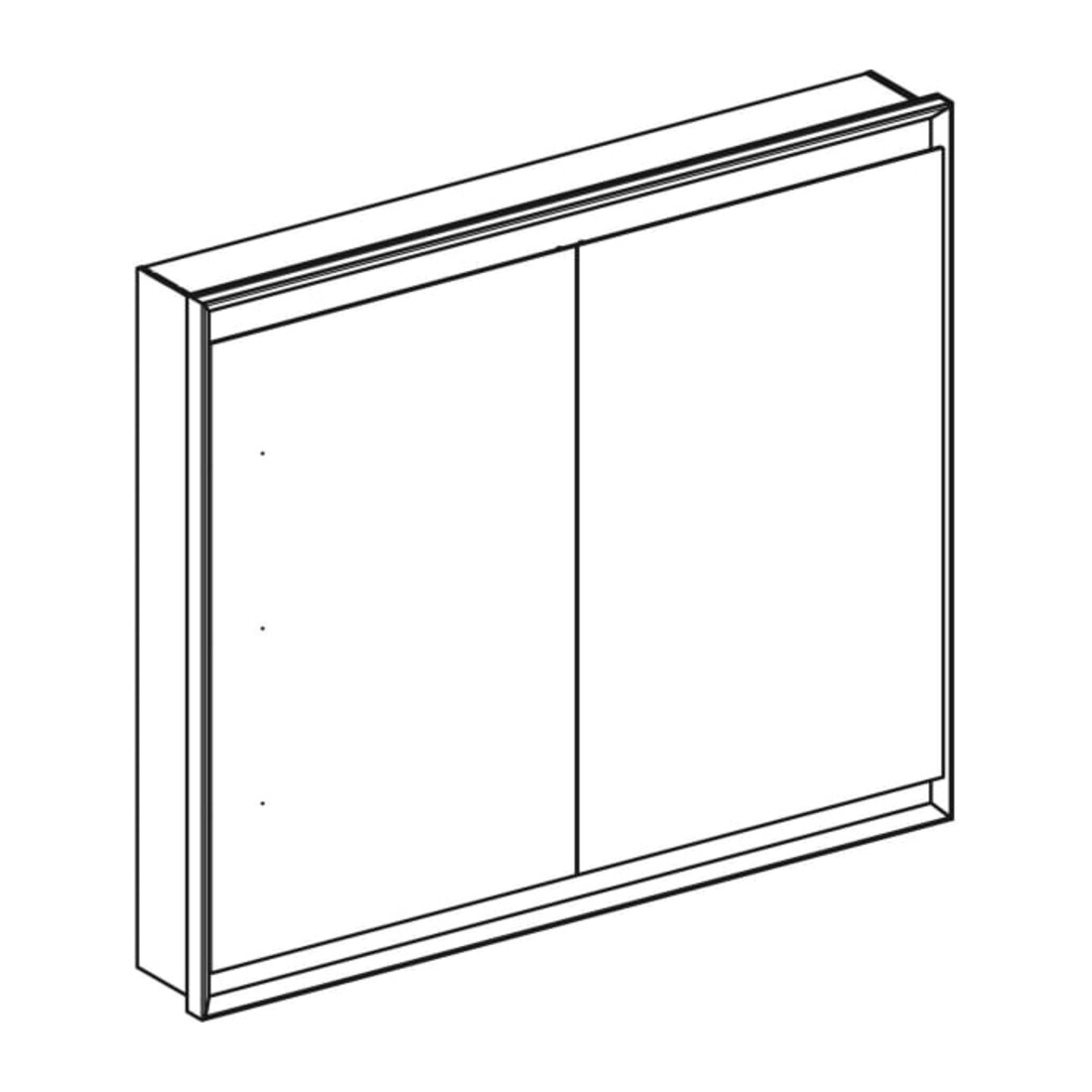 Geberit Spiegelschrank One 105x90x15cm, AL el, m ComfortL, 2 Tür.
