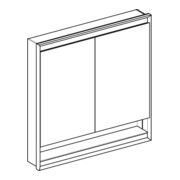 Geberit Spiegelschrank One 105x90x15cm, s m/Al pb, m N + ComL, 2 T-2