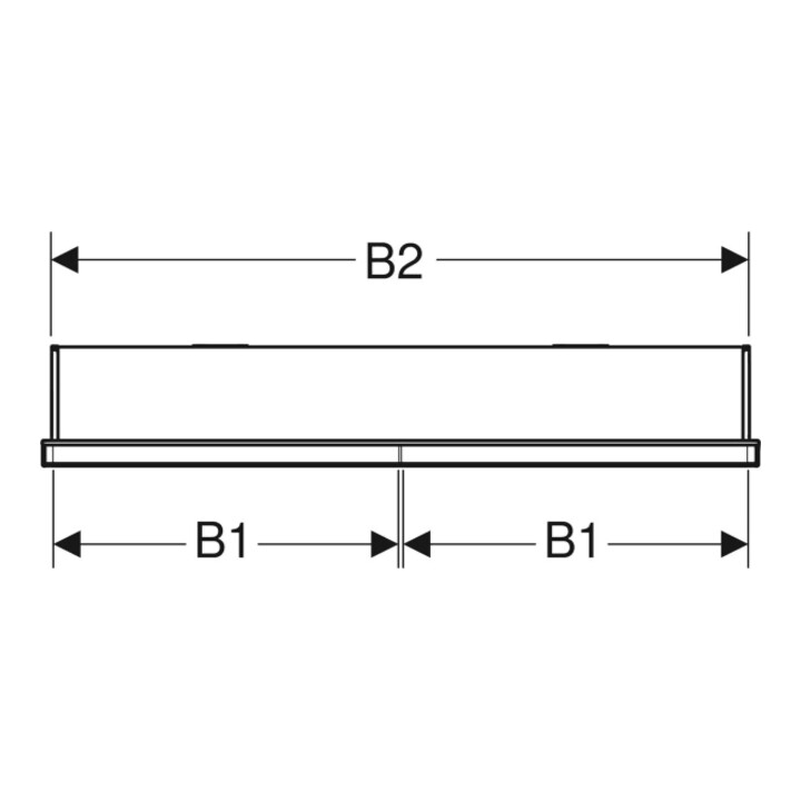 Geberit Spiegelschrank One 105x90x15cm, s m/Al pb, m N + ComL, 2 T