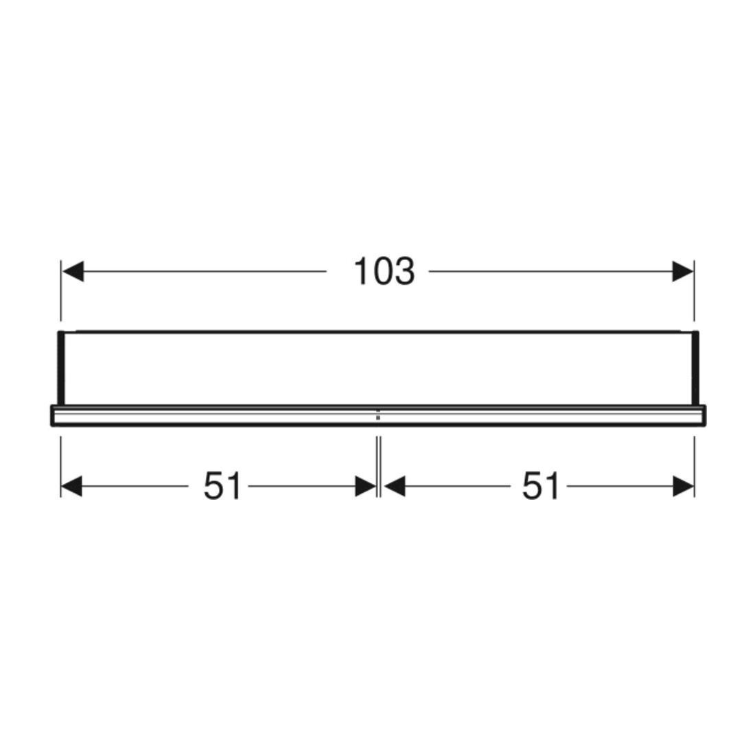 Geberit Spiegelschrank One 105x90x15cm, w/A pb, m ComfortL, 2 Tür.
