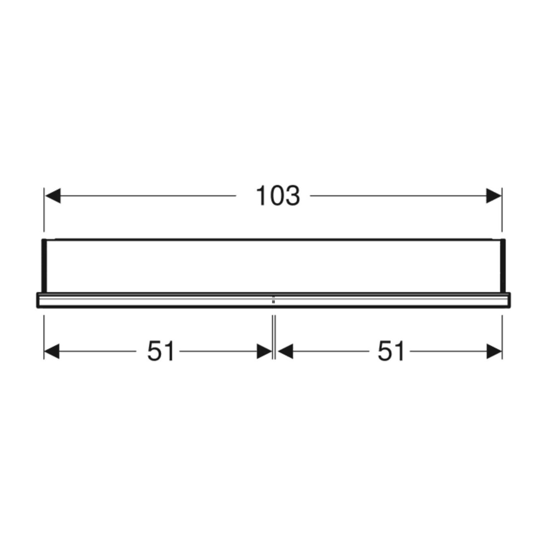 Geberit Spiegelschrank One 105x90x15cm, w/A pb, m N + ComL, 2 Tür.