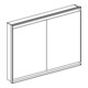 Geberit Spiegelschrank One 120x90x15cm, AL el, m ComfortL, 2 Tür.