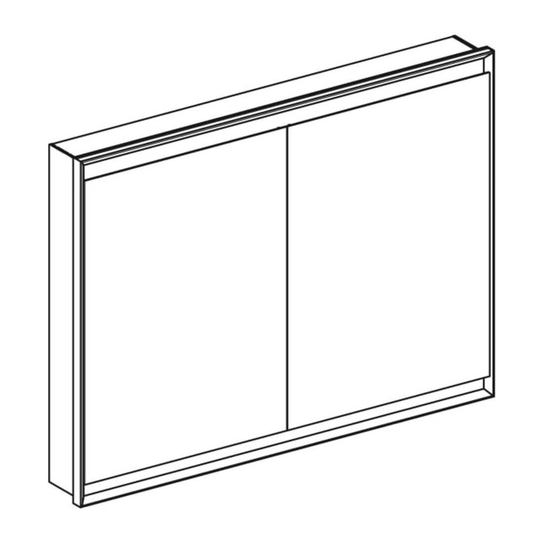 Geberit Spiegelschrank One 120x90x15cm, AL el, m ComfortL, 2 Tür.