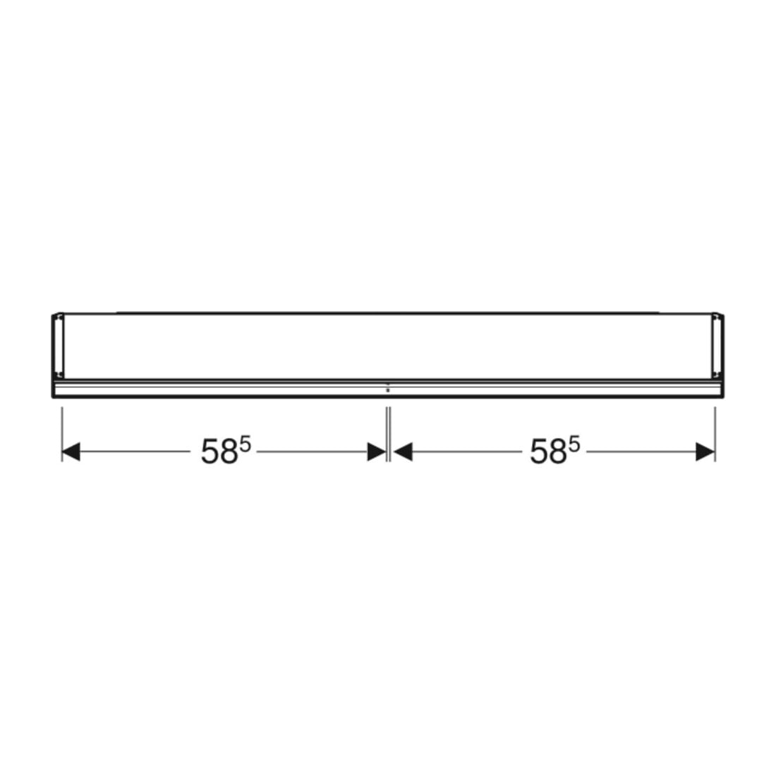 Geberit Spiegelschrank One 120x90x15cm, AL el, m ComfortL, 2 Tür.