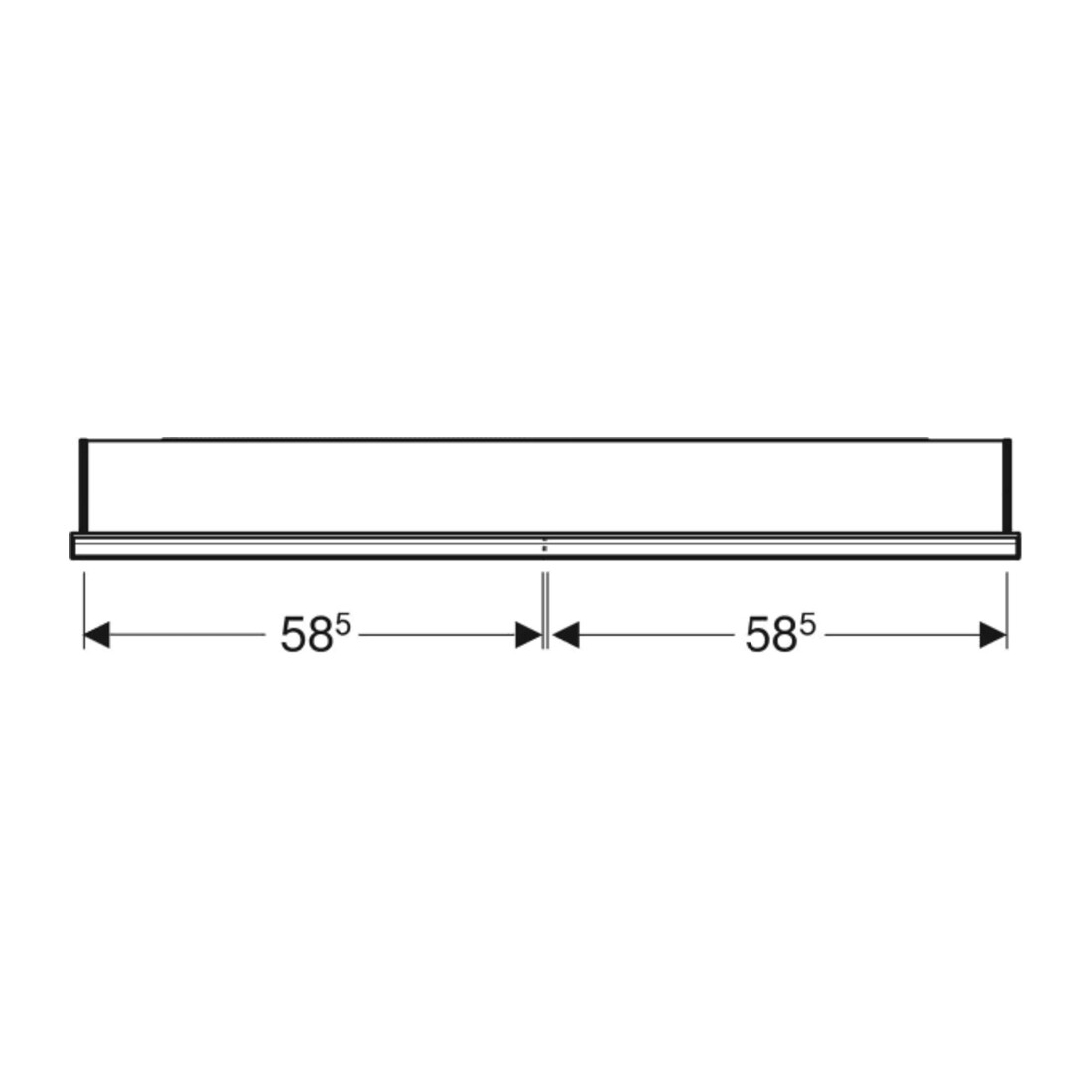 Geberit Spiegelschrank One 120x90x15cm, AL el, m N + ComL, 2 Tür.