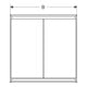 Geberit Spiegelschrank One 120x90x15cm, s m/Al pb, m ComL, 2 Tür.