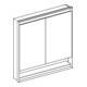 Geberit Spiegelschrank One 120x90x15cm, s m/Al pb, m N + ComL, 2 T-2