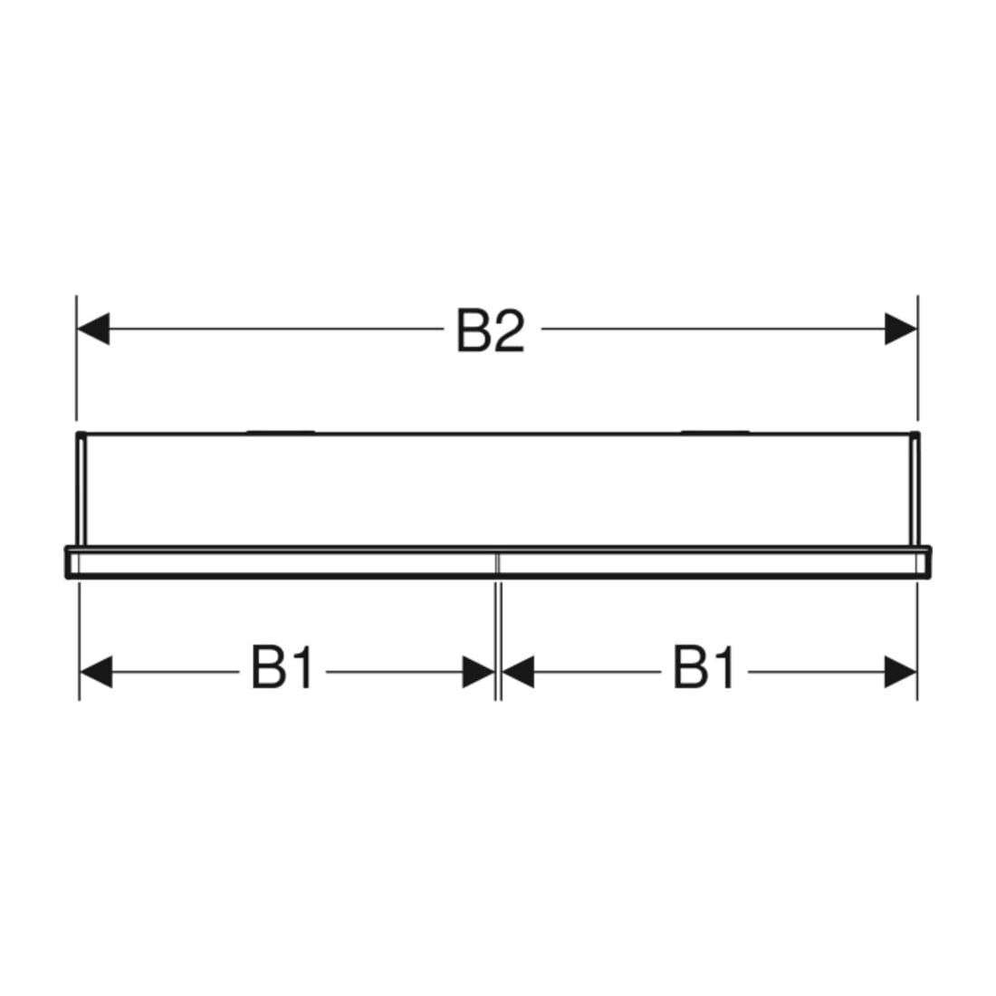 Geberit Spiegelschrank One 120x90x15cm, s m/Al pb, m N + ComL, 2 T