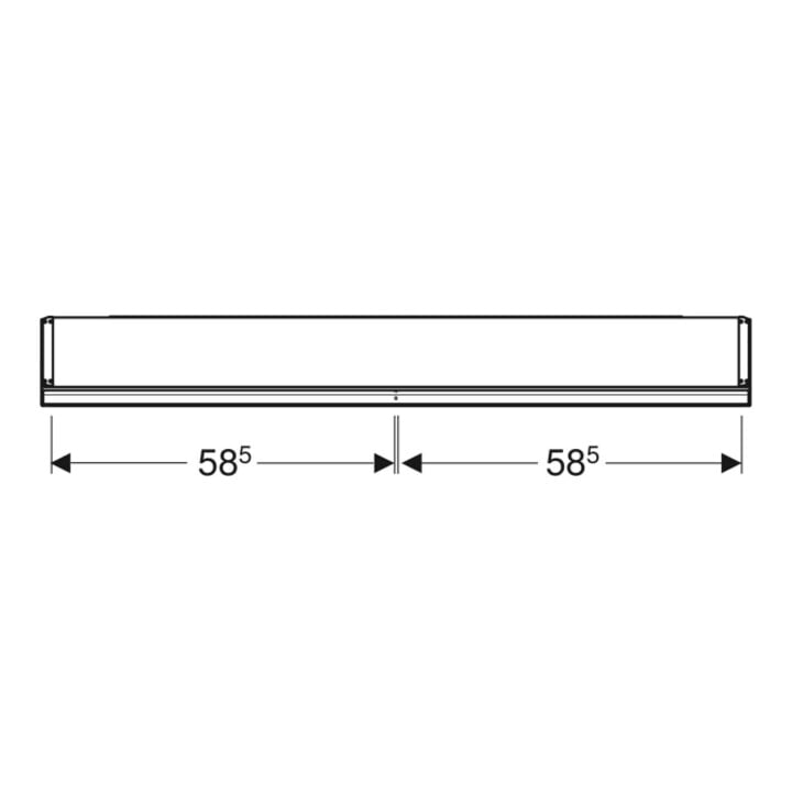 Geberit Spiegelschrank One 120x90x15cm, w/A pb, m ComfortL, 2 Tür.