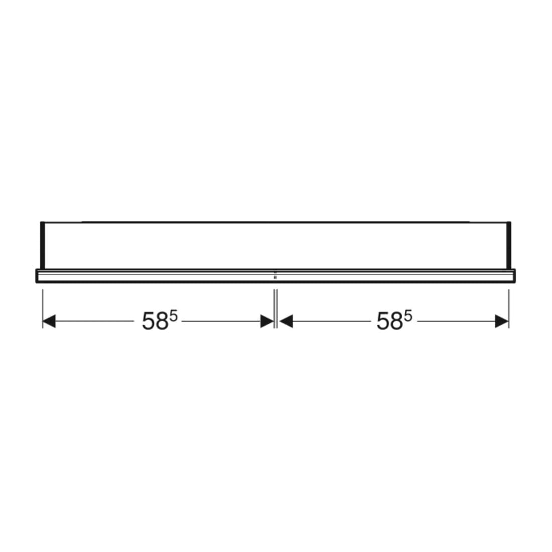 Geberit Spiegelschrank One 120x90x15cm, w/A pb, m N + ComL, 2 Tür.