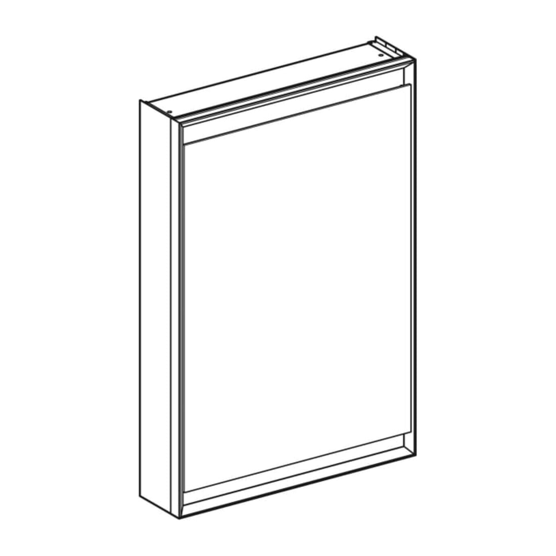Geberit Spiegelschrank One 60x90x15cm, m ComL, 1 T, An L, Alu elox.
