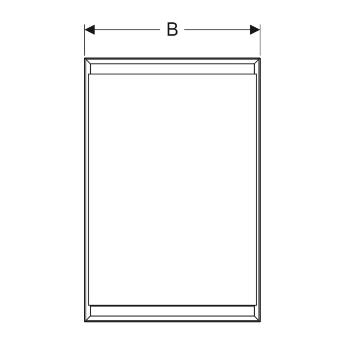 Geberit Spiegelschrank One 60x90x15cm, m ComL, 1 T, An L, s m/Al pb
