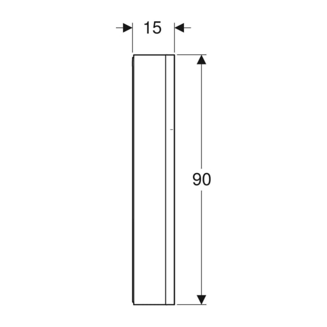 Geberit Spiegelschrank One 60x90x15cm, m ComL, 1 T, An L, w/A pb