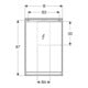 Geberit Spiegelschrank One 60x90x15cm, m ComL, 1 T, An R, Alu elox.-2