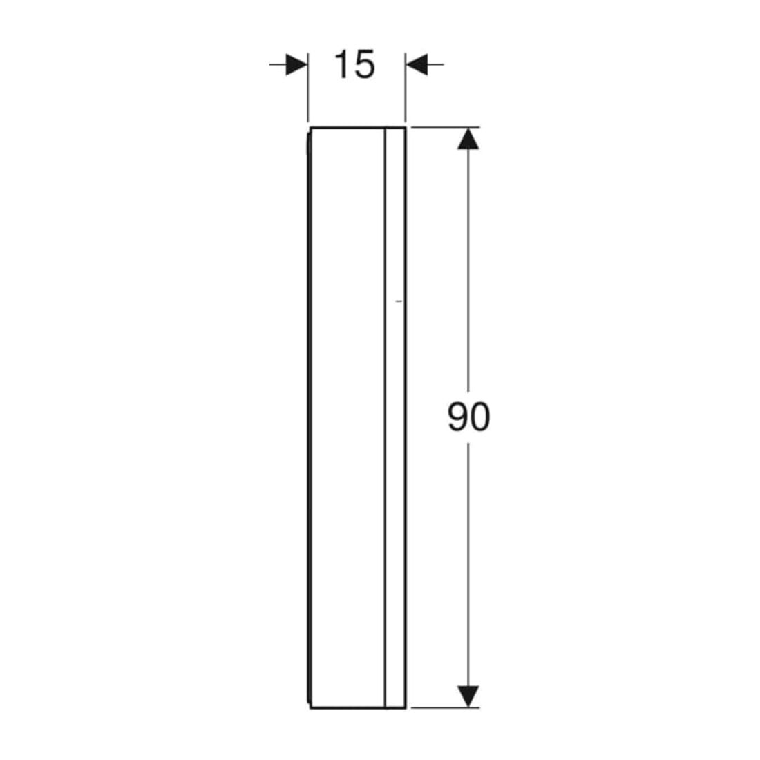 Geberit Spiegelschrank One 60x90x15cm, m ComL, 1 T, An R, w/A pb