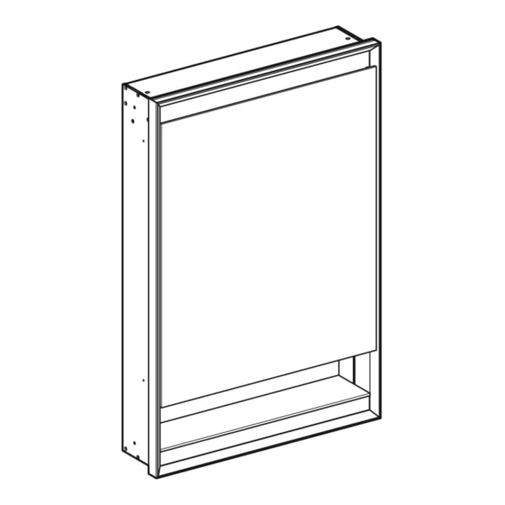 Geberit Spiegelschrank One 60x90x15cm, m N, 1 T, An L, s m/Al pb